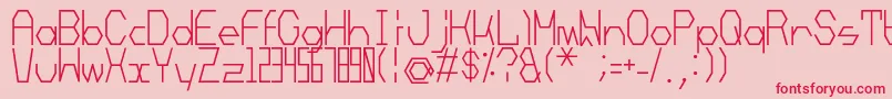 Mechanoarc Font – Red Fonts on Pink Background