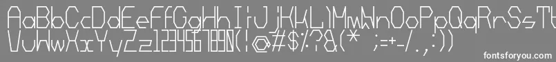 フォントMechanoarc – 灰色の背景に白い文字