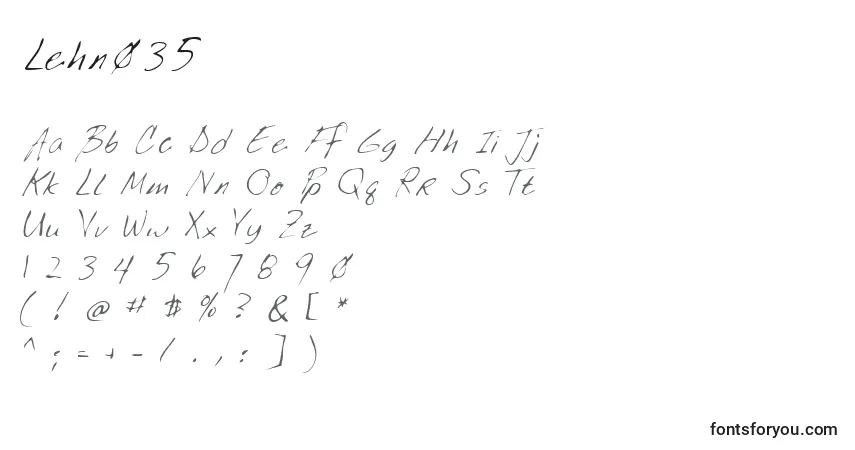 characters of lehn035 font, letter of lehn035 font, alphabet of  lehn035 font
