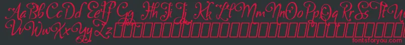 GabyDemo Font – Red Fonts on Black Background