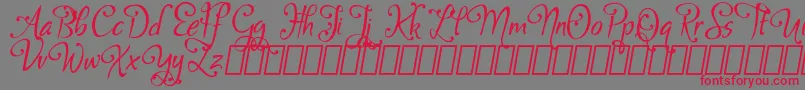 GabyDemo Font – Red Fonts on Gray Background