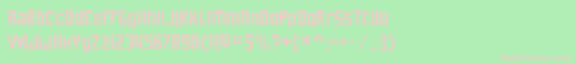 NuwaveBv2.0-fontti – vaaleanpunaiset fontit vihreällä taustalla
