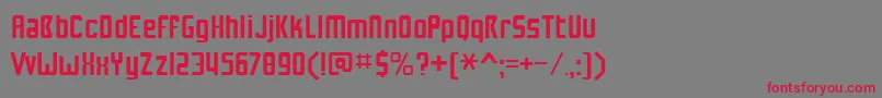 NuwaveBv2.0-fontti – punaiset fontit harmaalla taustalla