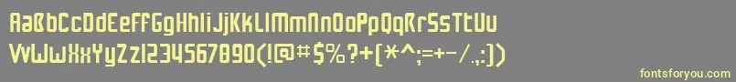 フォントNuwaveBv2.0 – 黄色のフォント、灰色の背景