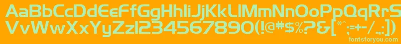 Highlandgothicflf Font – Green Fonts on Orange Background