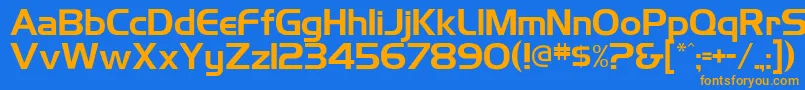 Highlandgothicflf Font – Orange Fonts on Blue Background