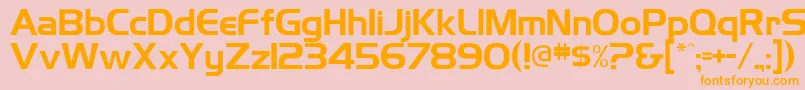 Highlandgothicflf Font – Orange Fonts on Pink Background