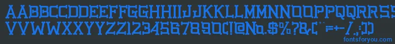 GbgoldenbonesRegular Font – Blue Fonts on Black Background