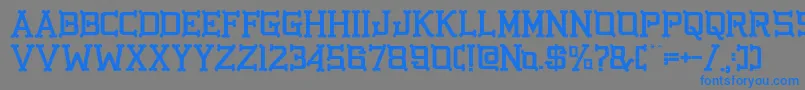 フォントGbgoldenbonesRegular – 灰色の背景に青い文字