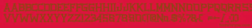 Шрифт GbgoldenbonesRegular – коричневые шрифты на красном фоне
