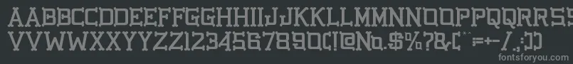フォントGbgoldenbonesRegular – 黒い背景に灰色の文字