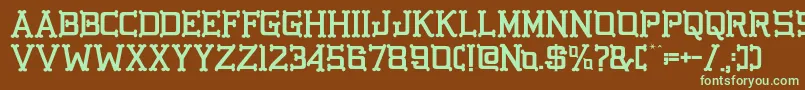 GbgoldenbonesRegular Font – Green Fonts on Brown Background