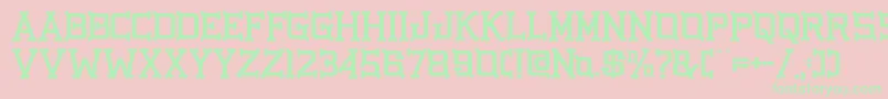 GbgoldenbonesRegular Font – Green Fonts on Pink Background