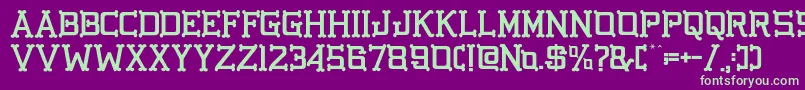 GbgoldenbonesRegular Font – Green Fonts on Purple Background