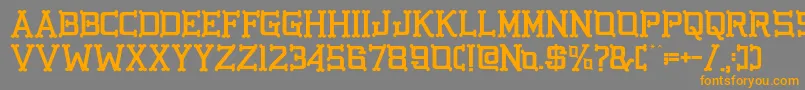 Шрифт GbgoldenbonesRegular – оранжевые шрифты на сером фоне