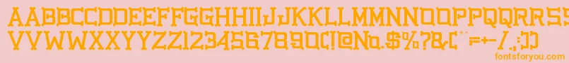 GbgoldenbonesRegular Font – Orange Fonts on Pink Background