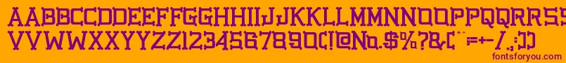 GbgoldenbonesRegular Font – Purple Fonts on Orange Background