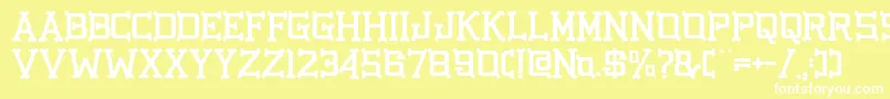 GbgoldenbonesRegular Font – White Fonts on Yellow Background