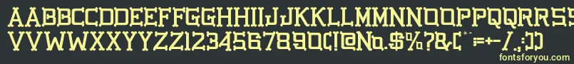 GbgoldenbonesRegular Font – Yellow Fonts on Black Background