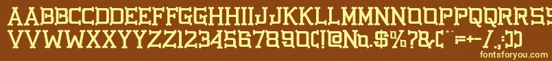 GbgoldenbonesRegular Font – Yellow Fonts on Brown Background