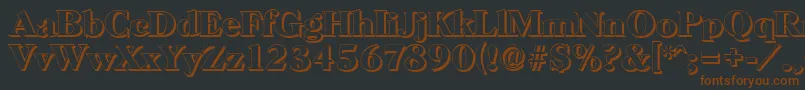 HorshamshadowBold Font – Brown Fonts on Black Background