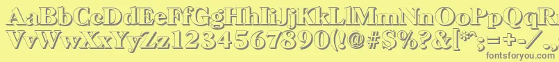 HorshamshadowBold Font – Gray Fonts on Yellow Background