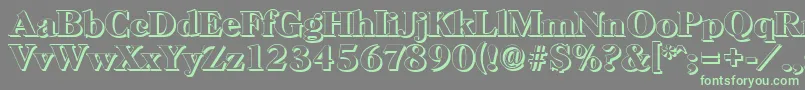 HorshamshadowBold Font – Green Fonts on Gray Background