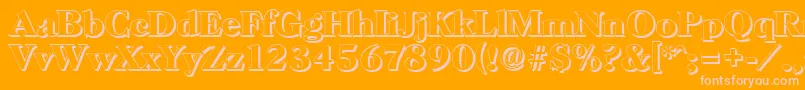 Weitere Informationen zur HorshamshadowBold-Schriftart HorshamshadowBold-Schriftart – Rosa Schriften auf orangefarbenem Hintergrund