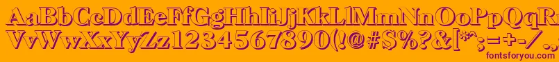 HorshamshadowBold Font – Purple Fonts on Orange Background