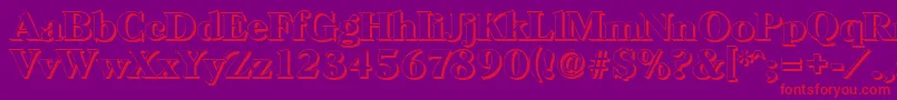 HorshamshadowBold Font – Red Fonts on Purple Background