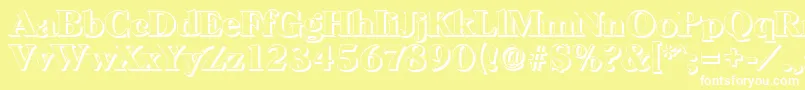 HorshamshadowBold Font – White Fonts on Yellow Background