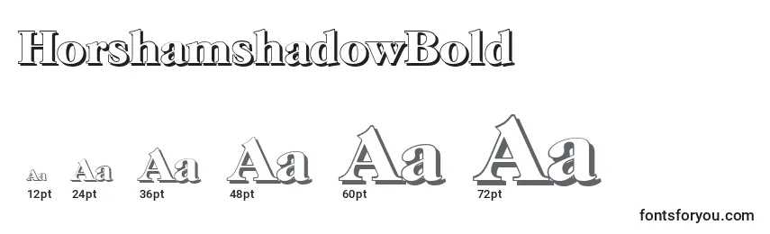 HorshamshadowBold Font Sizes