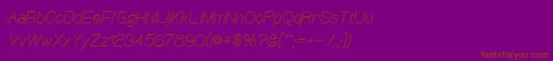 CaninOblique Font – Brown Fonts on Purple Background