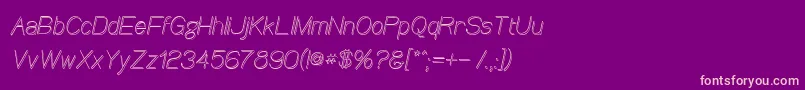 CaninOblique Font – Pink Fonts on Purple Background