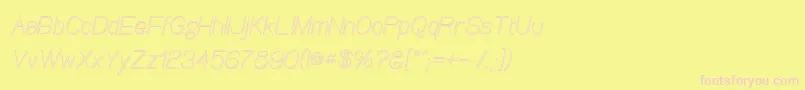 Шрифт CaninOblique – розовые шрифты на жёлтом фоне