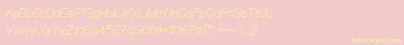 CaninOblique Font – Yellow Fonts on Pink Background