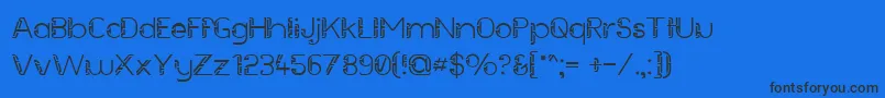 FutureSallow Font – Black Fonts on Blue Background