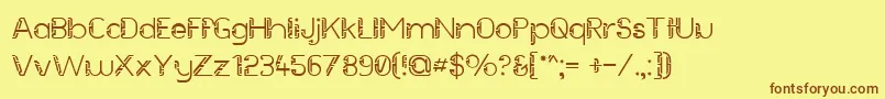 Police FutureSallow – polices brunes sur fond jaune
