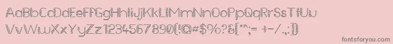 Lisätietoja FutureSallow-fontista FutureSallow-fontti – harmaat kirjasimet vaaleanpunaisella taustalla