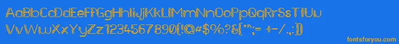 Fonte FutureSallow – fontes laranjas em um fundo azul