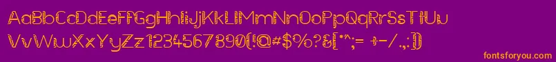 FutureSallow Font – Orange Fonts on Purple Background