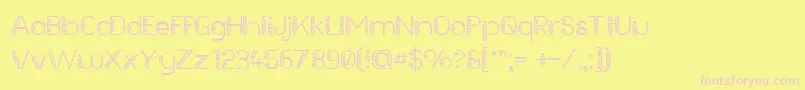 FutureSallow Font – Pink Fonts on Yellow Background