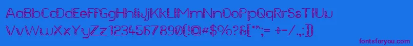 FutureSallow Font – Purple Fonts on Blue Background