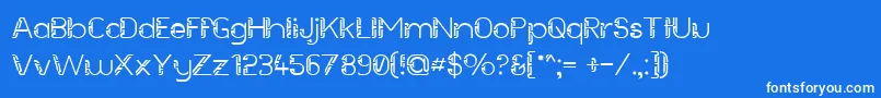 FutureSallow Font – White Fonts on Blue Background