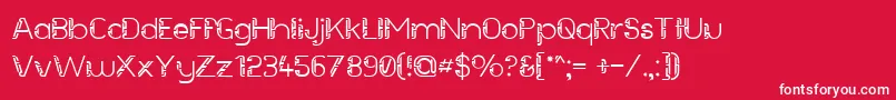 FutureSallow Font – White Fonts on Red Background