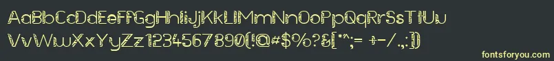 Fonte FutureSallow – fontes amarelas em um fundo preto