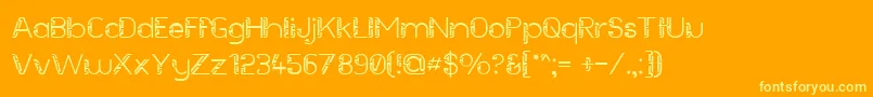 FutureSallow Font – Yellow Fonts on Orange Background