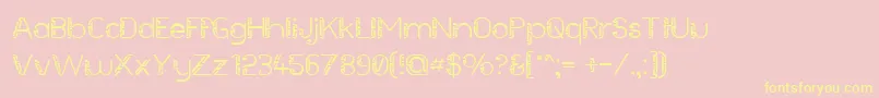 FutureSallow Font – Yellow Fonts on Pink Background