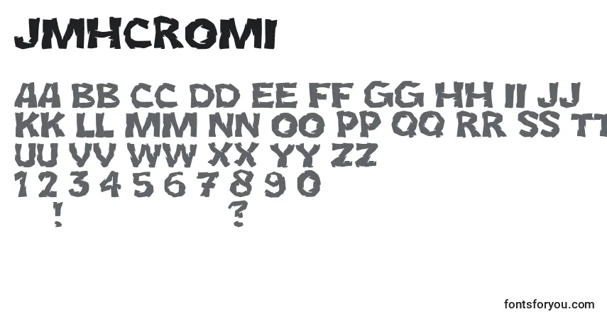 Schriftart JmhCromI (118006) – Alphabet, Zahlen, spezielle Symbole