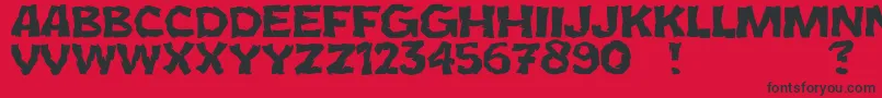 JmhCromI Font – Black Fonts on Red Background